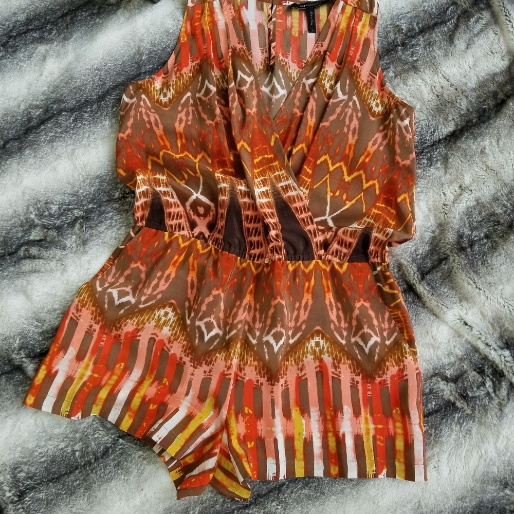 BCBGmaxazria orange romper